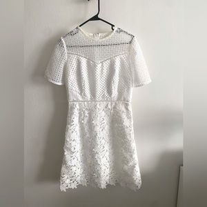 Reiss-heather mixed lace dress size US 8